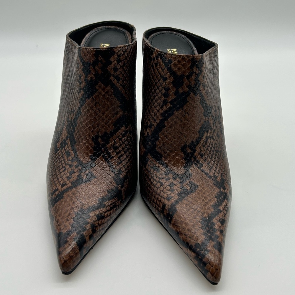 MICHAEL Michael Kors Halle Mule Pump Serpent Leather Snake Print Heels 8.5M NWB - Picture 6 of 11